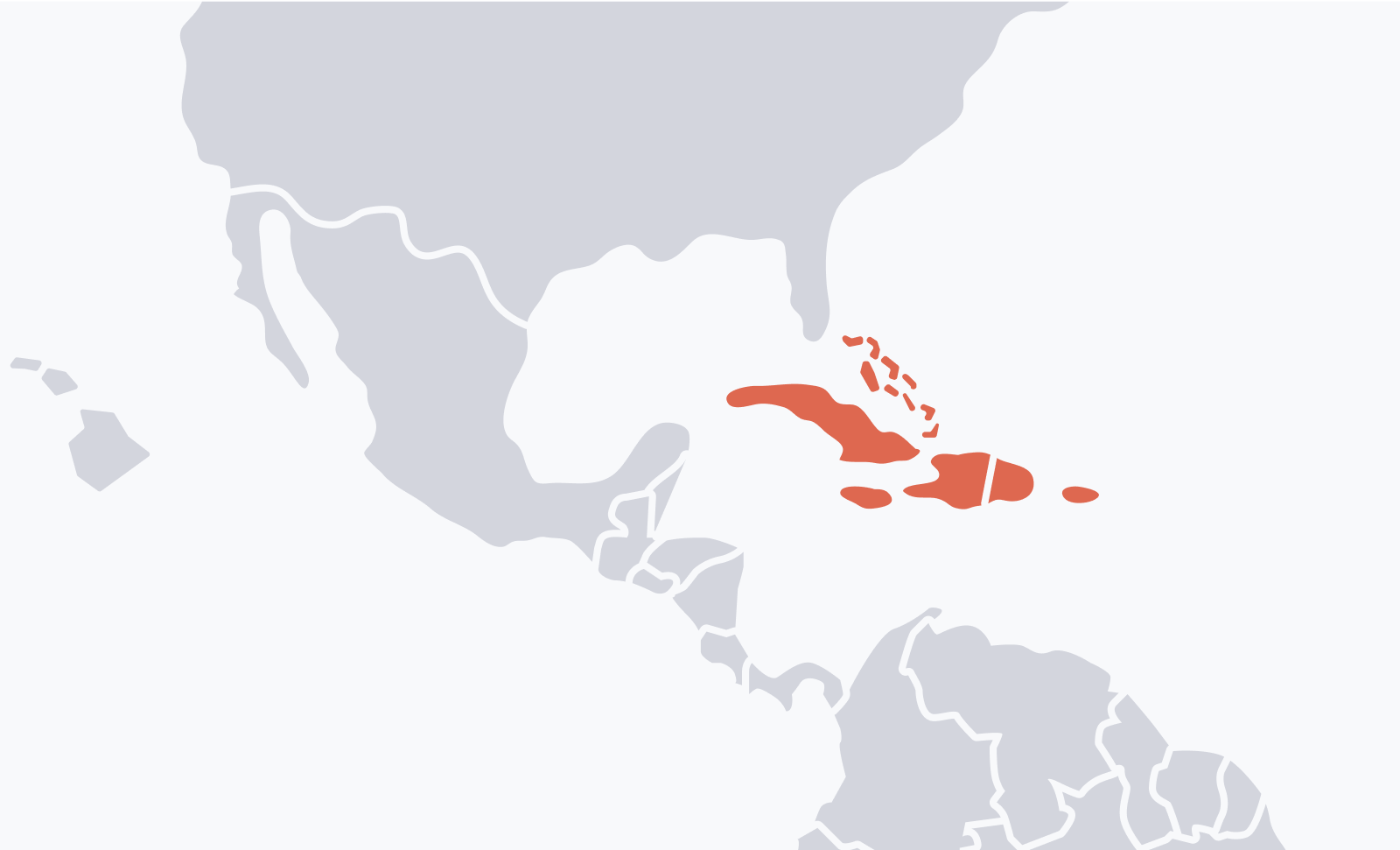 Map of the Caribbean