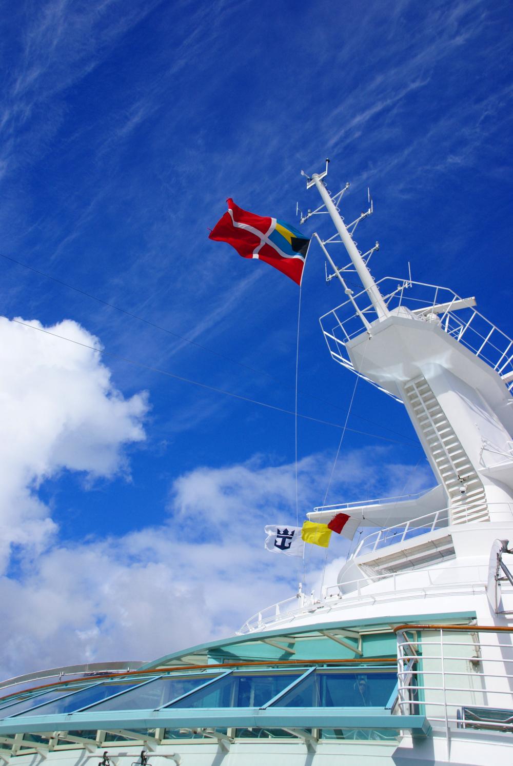 Ship flag flying