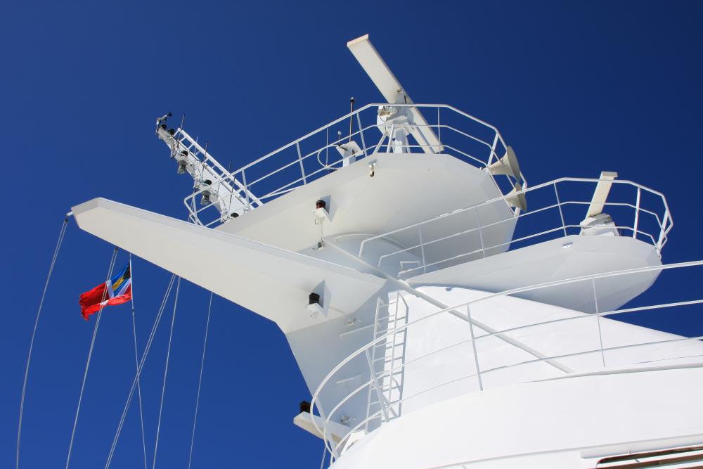 Ship flag flying