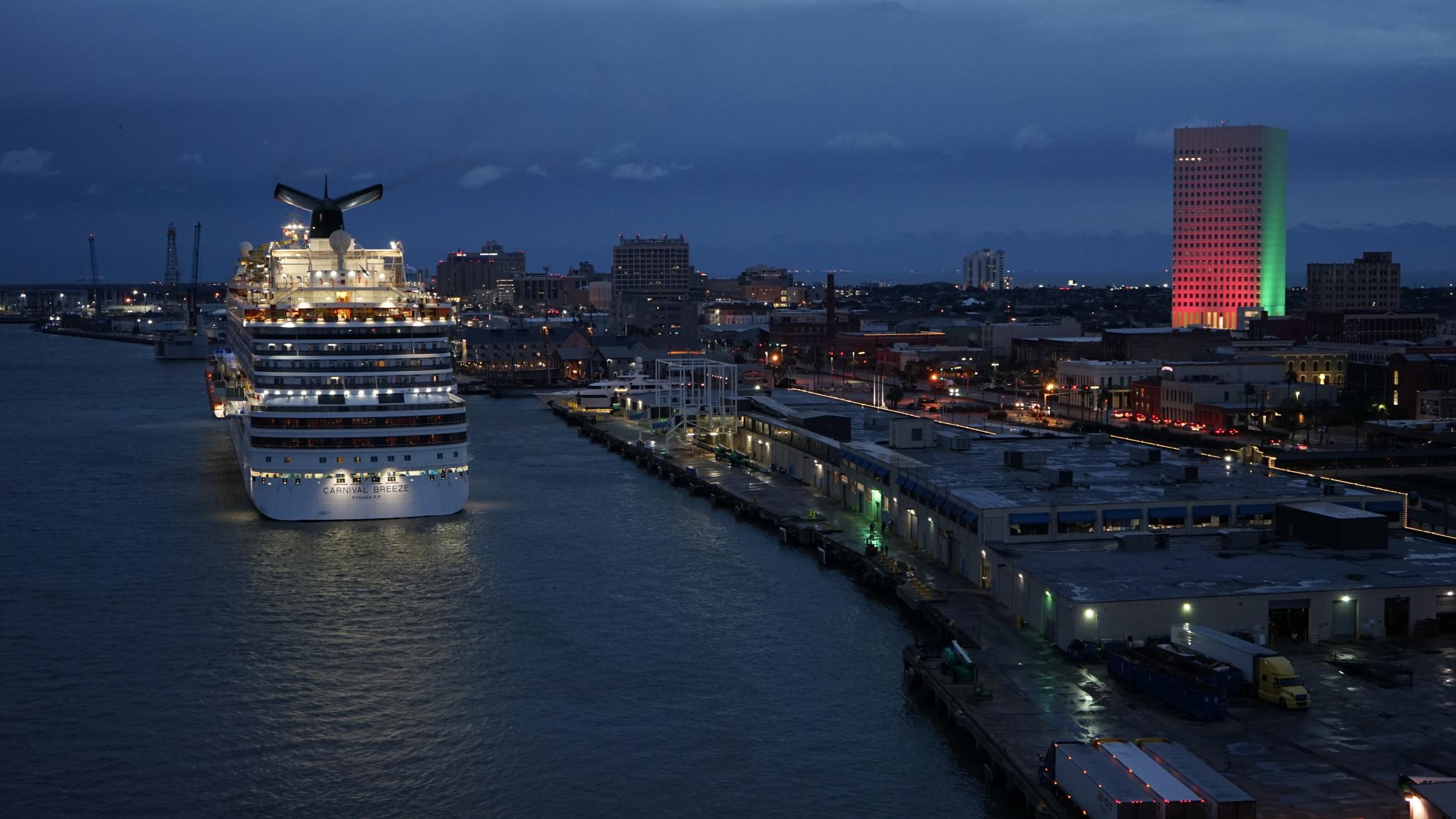Ship in Galveston port