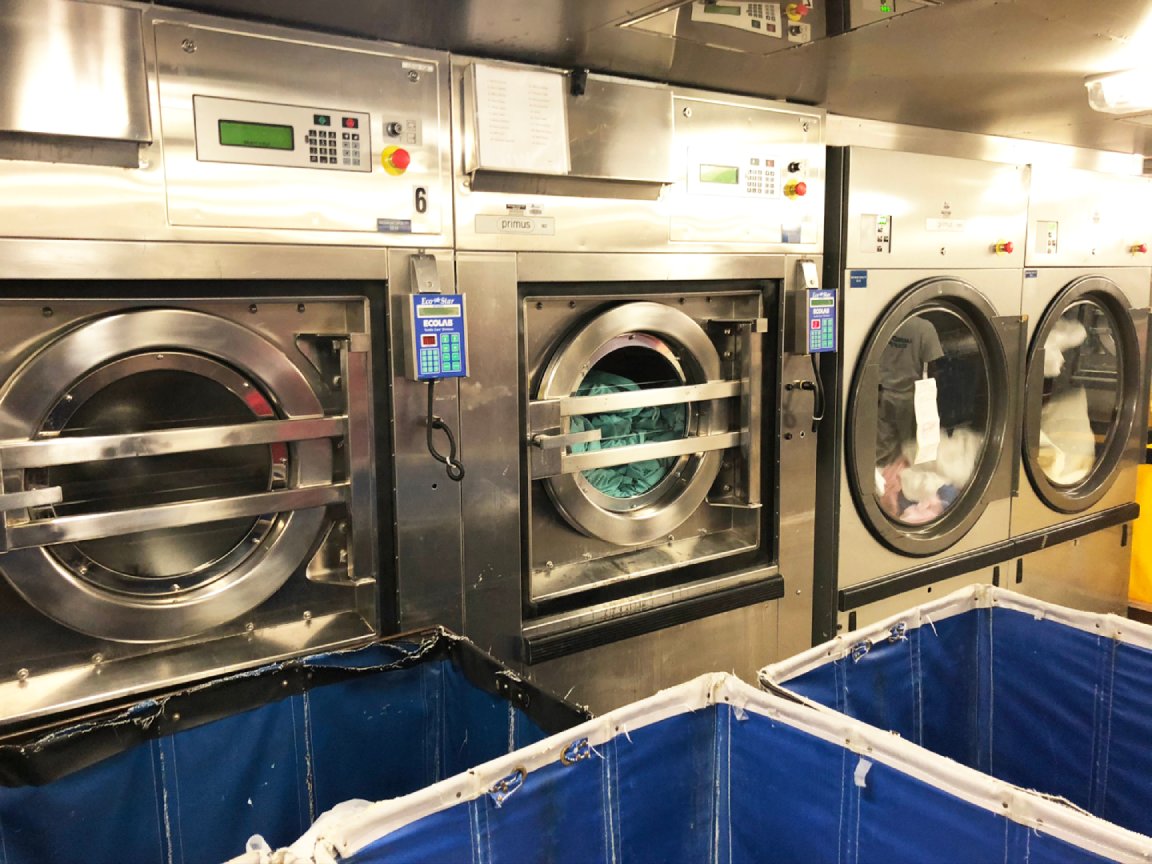 Onboard laundry room