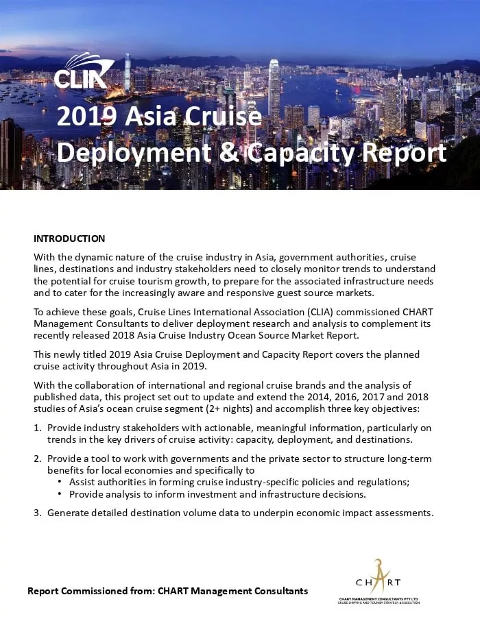 2019 Asia Deployment and Capacity - Cruise Industry Report