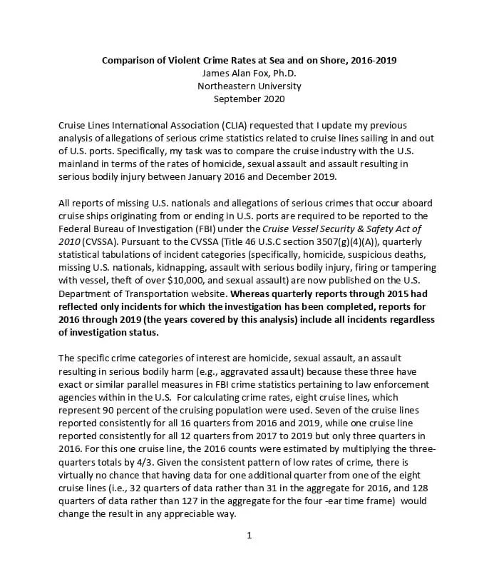 CLIA Crime Report 2016-2019