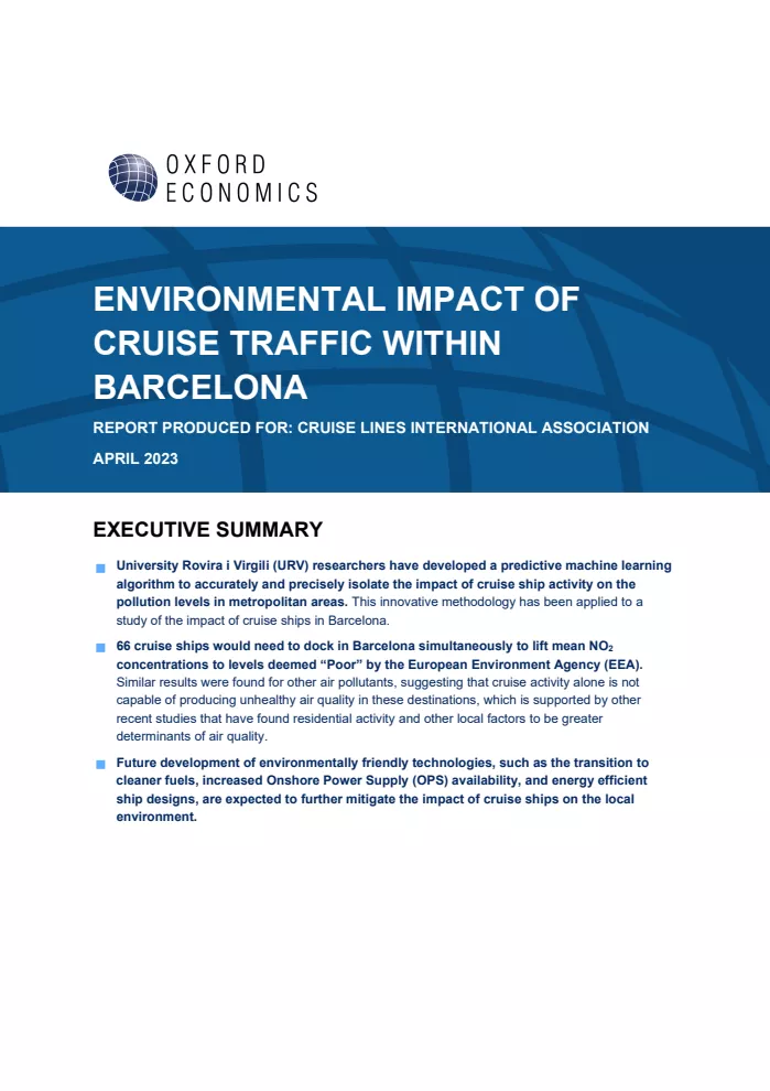 Machine Learning Air Quality Study: Impact of Cruise in Barcelona