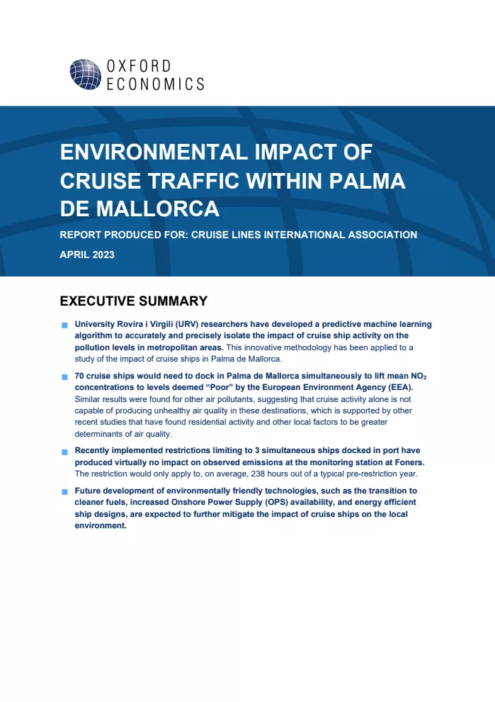 Machine Learning Air Quality Study: Impact of Cruise in Palma de Mallorca