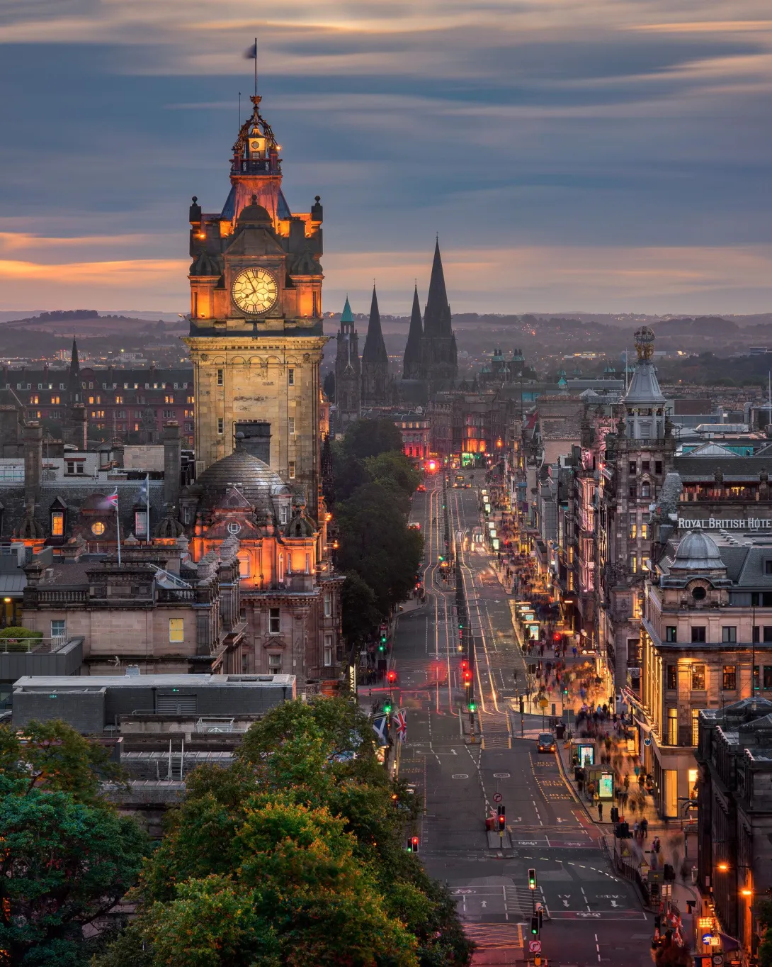 Picture of Edinburgh, Scotland; Balmoral Hotel Clock Tower