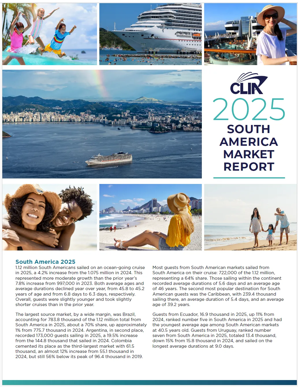 Micro-version of the report cover, featuring a collage of images of people enjoying a cruise vacation